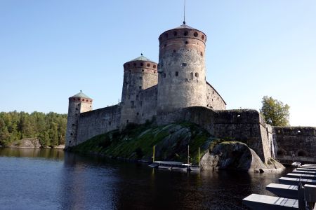 Hrad Olavinlinna v městě Savonlinna